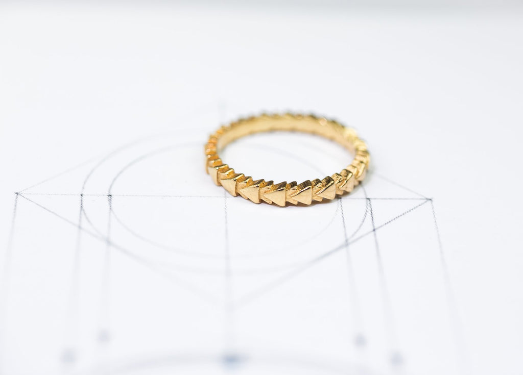 Fairmined Gold Tri Line Ring
