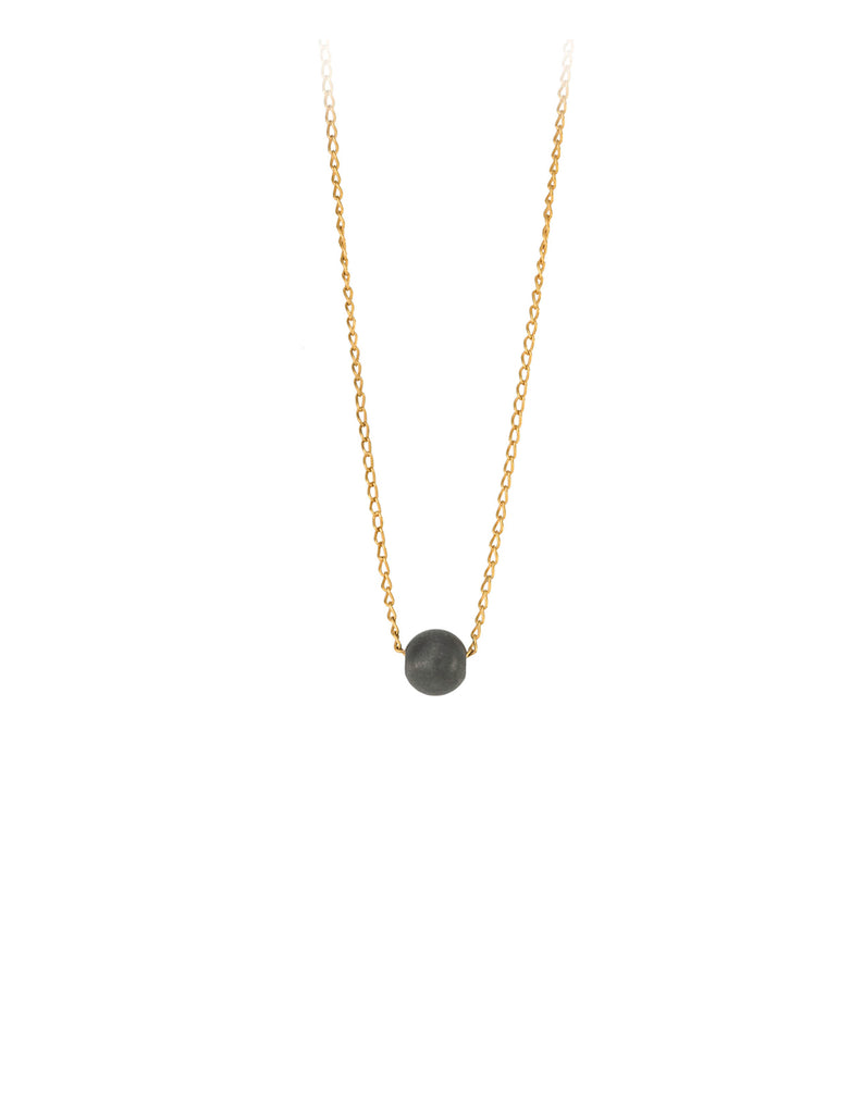 black sphere necklace by may hofman jewellery 